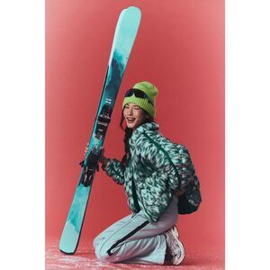 NEW Free People Scrunchy Glossy Printed Pippa Packable Puffer Jacket Size Xs